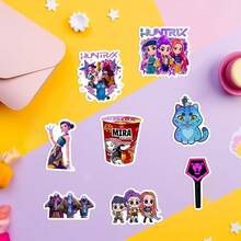 50 Stück K-POP Mädchen Gruppe Cartoon Aufkleber - 50 Stück wasserfeste süße Chibi Charakter Aufkleber geeignet für Wasserflaschen, Laptops, Skateboards, Handyhüllen und Tagebücher, perfektes Geschenk für K-POP Fans, Teenager und Mädchen - 50 Stück - Übersicht 3
