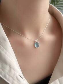 1 chiếc dây chuyền mặt dây chuyền nhỏ bằng thép không gỉ, thích hợp để đeo hàng ngày, là món quà trang sức lý tưởng. - vòng cổ - Xem 10