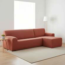 Kiva Universal And Versatile Short Arm Right Chaise Lounge Sofa Cover, Various Colors Available – Easy To Fit Protective Chaise Lounge Sofa Cover For Backrest, Seat And Arms - Trojan Orange - View 1