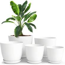 5个/1个 Utopia Home 花盆 - 室内排水花盆，适用于室内塑料花盆 - 非常适合盛放填充物或装饰房间、办公室、家居、新年、情人节 - 黑色 - 查看 24