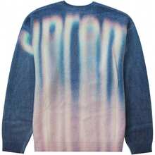 Supreme Men's Gradient Tie-Dye Crewneck Sweater | Casual Streetwear Daily Wear - 藍 - 查看 2