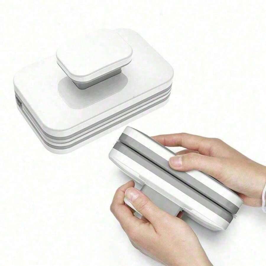 Dụng cụ lau kính từ tính hai mặt, bàn chải lau kính, dụng cụ vệ sinh kính ngoài trời cho nhà cao tầng. - Trắng - Xem 1