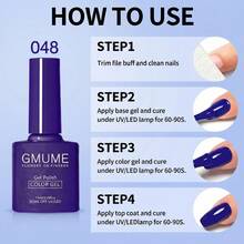 GMUME Sơn móng tay dạng gel màu xanh hải quân đậm 7.5ml, tông xanh nửa đêm, có thể tháo gỡ bằng đèn UV LED. Màu sắc được phân loại trong một chai, một màu như hình. Chất lượng chuyên nghiệp tại salon, bền màu, phong cách cá tính, bộ sưu tập thu đông. Tự làm móng tại nhà, sơn màu đậm. - Màu xanh hải quân - Xem 11