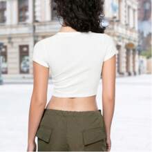 Spit Of You Crop  Fender  Hypersonic Missiles  S Eventeen Going Under  People Watching  Tshirt - White - View 2