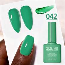 GMUME 7.5ml Grass Green Gel Nail Polish Forest Green Tone Soak Off UV LED Nail Gel Color Match Bottle One Bottle One Color What You See Is What You Get Professional Salon Quality Long Lasting Nature Style Spring Summer DIY Home Manicure Supplies High Pigment Varnish Lacquer - Green - View 11