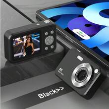 4K 自動對焦數位相機附 32GB 記憶卡，64MP 輕巧定焦數位相機，16倍變焦與影像防震，聖誕節、萬聖節、感恩節禮物，生日禮物 - H12 - 查看 12