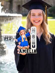 1/3/5pcs Personalized Graduation Money Holder, Custom Face Photo Wooden Plaque, Class Of 2026 Cash Holder Gift, Upload Your Photo & Name, Custom Graduate Money Gift Card Holder, Senior Graduation Party Decor, High School College Graduation Keepsake For Daughter Son Best Friend - Beige - View 4