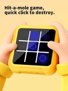1 pieza Juguete interactivo multifuncional con pantalla táctil inteligente de Tres en Raya, entrenamiento de memoria, desafío, rompecabezas, regalo de cumpleaños, patrón aleatorio, color aleatorio, empaque aleatorio (Baterías no incluidas) - Multicolor - Ver 8