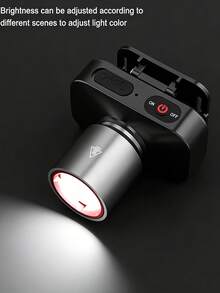 2/1pc Type-C Rechargeable Clip-On Headlamp, Ultra-Bright LED Headlamp, With 3 Lighting Modes, No Need To Hold It, Waterproof, Suitable For Night Fishing, Camping, Hiking And Outdoor Activities - Aluminium Alloy - View 8