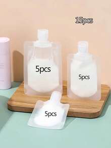 Túi đựng mỹ phẩm, sữa dưỡng thể, dạng lỏng, có thể mang theo (1.01/1.69/3.38oz), túi hút chân không đựng dầu gội, túi bóp có vòi đứng tái sử dụng, túi rỗng có thể đổ đầy lại, chai du lịch. - Nhiều màu - Xem 9