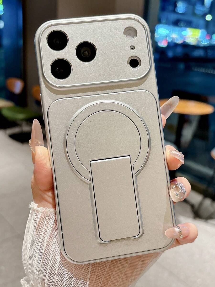 Ốp lưng điện thoại cao cấp mờ, có nam châm, tích hợp giá đỡ, tương thích với iPhone 17 Pro Max, 17 Pro, 16 Pro Max, 16 Pro, 15 Pro Max, 14 Pro, 14, 13, 12 Pro Max, chống sốc và bảo vệ ống kính.