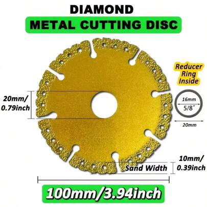 Diamond Saw Blade Metal Cutting Disc Welding Stainless Steel Diamond Blade 100mm Round Plate