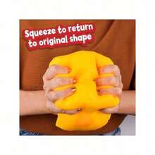 Giant Soft Squeeze Cheese Stress Ball, Extra Large Squeezable Cheese Block, Sensory Stress Relief Toy For Adults, Fun Gurgle Gift - Multicolor - View 3