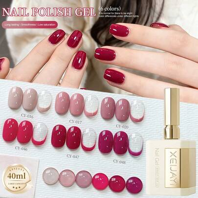 1 Bottle 40ml Rose Mist Nail Polish Gel, Semi-Permanent Nail Gel, Removable UV LED Nail Gel, Nail Art Supplies, DIY Nail Decoration, Home Salon Gift For Women