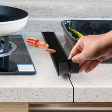 1 cái/63cm/24.8in Tấm che khe hở bếp có thể điều chỉnh, dùng để lấp đầy các khe hở giữa mặt bàn, bếp, lò nướng, máy giặt, máy sấy, dễ dàng lau chùi. - Nhiều màu - Xem 11