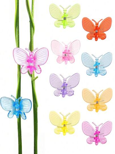 Kẹp làm vườn tái sử dụng, thích hợp cho cây leo, cây nho, cà chua và các loại cây khác, dùng để hỗ trợ sự phát triển của cây trồng trong nhà và ngoài trời, thân và dây leo, cũng thích hợp cho rau củ, giúp cây phát triển thẳng đứng và khỏe mạnh hơn.