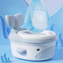 3-In-1 Children's Toilet, Home Baby Potty Seat With Footstool, Toilet Training Potty - Blue - View 10
