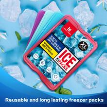 4pcs Home Times Ice Packs For Lunch Box, Freezer Ice Packs Slim Long Lasting Cool Packs For Lunch Bags And Cooler,Ultra-Thin Design, Long-Lasting Coolness - Perfect For Lunch Boxes, Coolers, Picnics & Outdoor Adventures - View 2