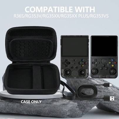Shockproof Hard Shell Protective Storage Case For R36S/RG353V/RG35XX/RG353VS/Game Boy Retro Handheld Consoles. Retro Gaming Device Organizer Box. Android Gaming Device Portable Storage Case (Packaging Only)