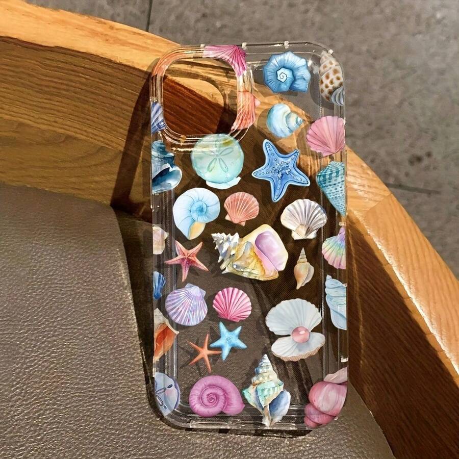 1个防水、防震、防刮透明手机壳,饰有海洋沙滩贝壳、海星和海螺图案,兼容 16/11/12/13/14/15/15 Pro/15 Plus/15 Pro Max/7 Plus/8 Plus/X/Xs Max/Xr/11 Pro/12 Pro/13 Pro/14 Pro/12 Mini/13 Mini/11 Pro Max/12 Pro Max/13 Pro Max/14 Pro Max/14 Plus/6/6s/6 Plus/7/8/16 Pro/16 Plus/16 Pro Max以及Galaxy A54/A14/A12/A13/A15/A32/A33/A24/A52S/S20/S21/S22/S23/S24/S23 Plus/S24 Ultra/S25。 - 彩色 - 查看 1