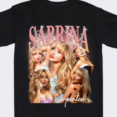 S-Abrina C-Arptener Cotton Graphic Tees, Women And Men Summer Clothes Summer Outfits, Streetwear Y2k, Airport Outfit Women, Teen Boys Girls Clothes, Summer Sabrina CarpenterS Album Short N Sweet T-Shirts Women Female Y2K Clothing Kids Clothes, Unisex Casual Black Top, Mens Holiday Clothes, Family Matching Outfit Adult And Children's Sizes