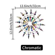 3D Metal Wind Spinner Decorative Garden Stake – Colorful Rotating Kinetic Sculpture For Outdoor Yard Art, No Battery Required, Ground Insert Design, Large Wind Spinners - Colorful Windmills - View 3