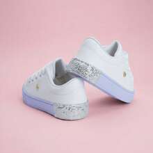 Girls' School Sneakers | Stylish And Durable, Perfect For School | Sizes 25 To 36 | GET YOURS NOW! - 白色閃光 - 查看 4