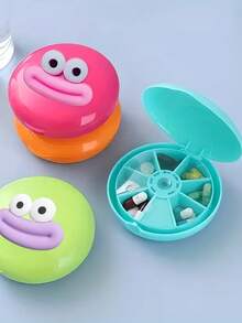 Daily Pill Box, Portable Weekly Travel Pill Storage Box, Mini Cosmetics And Jewelry Storage Box, Small Items, Portable Travel And Home Storage, Small Storage Box, Sealed Box, Portable Pill Box, Medicine Storage Box, Suitable For Carrying, Essential For Travel, Suitable For Beach Travel, Essential For Beach Travel - Multicolor - View 2