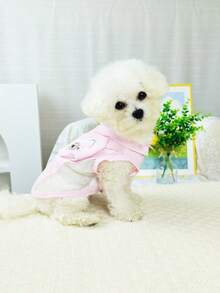 1 chiếc áo khoác ngoài trời cho chó, quần áo cho thú cưng giống Teddy/Pomeranian/Bichon Frise, áo khoác không tay mùa xuân/hè và túi đeo chéo, chống nắng. - Hồng - Xem 11