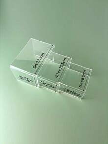 3/6/9Pcs Clear Acrylic Step Display Riser Stand Multi-Tier Desktop Organizer Storage Rack Minimalist Easy To Clean No Assembly Required For Makeup Jewelry Figurine Cosmetic Perfume Kitchen Office Bedroom Graduation Housewarming Gift Home Decor - Multicolor - View 3