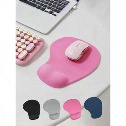 1pc Silicone Comfortable Thickened Anti-Slip Wrist Rest Mouse Pad With 3D Stereo Effect, Suitable For Office