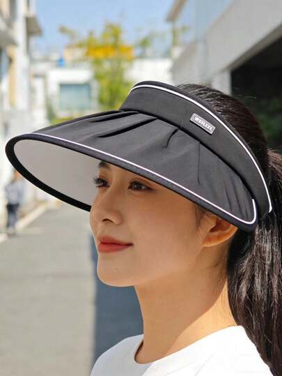 1pc Fashion Hollow-Top Sun Hat For Women, Large Brim UV Protection Hat, Suitable For Summer Outdoor, Commuting, Travel And Other Occasions, Combining Practicality And Stylishness,Beach,Festival