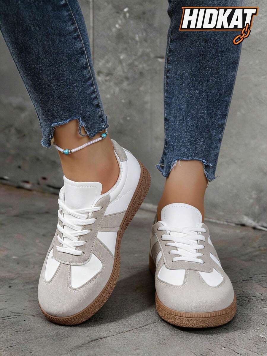 Hidkat Women's Autumn German Training Shoes, 2025 Spring New Versatile Casual Flat Soft Sole Outdoor Running Sneakers