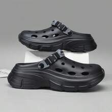 休闲EVA（乙烯-醋酸乙烯酯共聚物）拖鞋，夏季沙滩装 - 黑色 - 查看 6