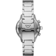 Emporio Armani AR11360 男士计时潜水表，43毫米黑色表盘，不锈钢表带，100米防水 - 均碼 - 查看 7