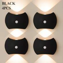 LED Smart Motion Sensor Wall Light, Indoor Motion Sensor Wall Lamp, Wireless LED Wall Light, Battery Powered Night Light, Adhesive Design, Rotatable, Portable, Easy Installation, Adjustable Color Temperature & Brightness - Spherical Multicolor - View 28