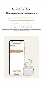 Lenovo AI Smart Earphones X600 Semi-In-Ear Simultaneous Interpretation Active Noise Canceling Bluetooth Conference Translation Wireless Earphones - View 5