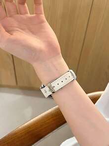 Dây đeo đồng hồ thông minh thanh lịch họa tiết bầu trời sao và thiên hà, kích thước 18mm, 20mm, 22mm, tương thích với Samsung Galaxy, thiết kế thời trang dành cho nữ. - Xanh và trắng - Xem 4