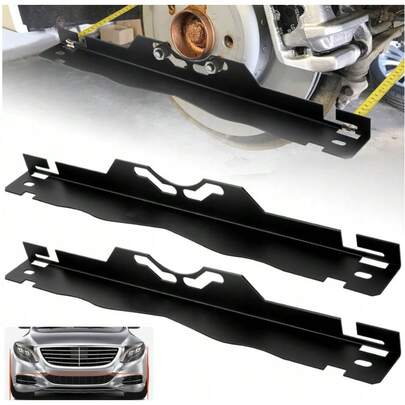 Set di 2 attrezzi per l'allineamento delle ruote, calibro di allineamento progettato per un allineamento rapido e preciso della convergenza dell'avantreno dell'auto, nessun montaggio richiesto, nero.