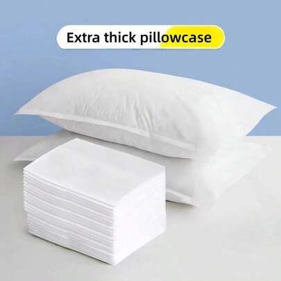 1 cái/10 cái/20 cái Vỏ gối dùng một lần dày dặn, thích hợp cho phòng khách sạn, thẩm mỹ viện, chống ô nhiễm và thoáng khí, dùng khi đi du lịch (không bao gồm ruột gối), đồ dùng cho thẩm mỹ viện, vật dụng cần thiết khi đi du lịch, vỏ nhẹ, kiểu dáng cổ điển, dễ vệ sinh, dành cho chủ khách sạn.
