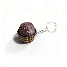 1 pieza Llavero de chocolate realista, decoración de mochila, mini accesorio, exhibición de supermercado, manualidades DIY, decoración de escritorio, decoración de salpicadero de coche, recuerdo de fiesta, regalo de vacaciones - Multicolor - Ver 10