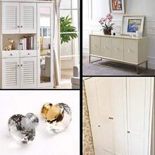 Bộ 10 núm tay nắm ngăn kéo lớn hình kim cương bằng acrylic 30mm kèm ốc vít. - Kích thước lớn 30mm - Xem 9