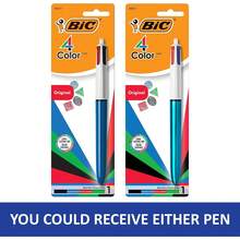 BIC 4-Color Retractable Ballpoint Pen With 1.0 Mm Medium Point, 1-Count In Assorted Ink Colors Holiday Gift - Green - 查看 3