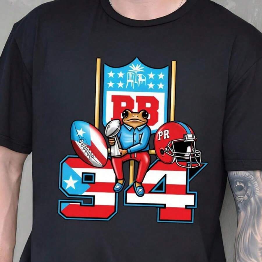 Benito Bowl Puerto Rico Football T-Shirt - Funny Latin Music Fan Tee - 黑色 - 查看 1