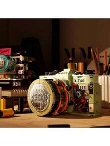 4 Unique Vintage-Style Building Modules Designed For Adults: Vintage Vertical Camera, Vintage Telephone, Vintage Projector, And Vintage Coffee Machine. Each Module Combines Design And Fun Assembly. The Vintage Vertical Camera Building Module Is Not Just A Toy, But Also A Work Of Art. - Multicolor - View 17