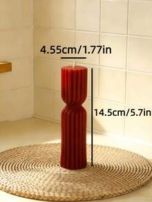 Bougie à engrenage rouge 3D dans un style nordique - Décoration intérieure exquise et accent parfumé premium pour la chambre. Convient pour les anniversaires de filles et les occasions de fête, avec une fragrance longue durée et une seule mèche, pour une utilisation intérieure et extérieure. - 1PC - Voir 10