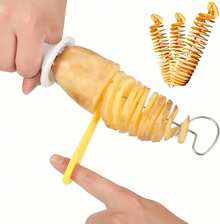 1 Set/6 Pieces Multifunctional Manual Spiral Potato Slicer, Heavy Duty Stainless Steel Tornado Vegetable Cutter & Spiralizer Tool, Handheld Food Prep Gadget For Potatoes, Carrots, Cucumbers, Zucchini, Radishes & Other Vegetables, Built Without Flint Or Magnesium Rods, Portable Lightweight Cooking Utensil Ideal For BBQ, Camping, Picnics, Outdoor Grilling, Backyard Parties, Travel, Home Kitchen, RV Cooking & Meal Preparation, Rust Resistant, Easy To Clean & Store, Practical Kitchen Accessory For Camping Enthusiasts, BBQ Lovers, Home Cooks & Outdoor Cooking Lovers - 1 Piece Set - View 9