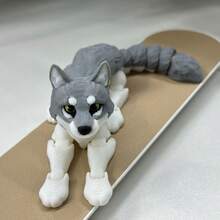 Đồ chơi chó sói Husky 3D có thể tạo dáng - Mô hình động vật có khớp điều chỉnh, trang trí bàn làm việc độc đáo, phù hợp cho trẻ em từ 3 tuổi trở lên, đồ chơi giảm căng thẳng sưu tầm dành cho bé trai, bé gái và những người yêu động vật. - Nhiều màu - Xem 4