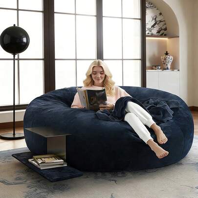 4-Foot Adult Giant Beanbag Chair, Memory Foam Chair, Extra Soft Plush Beanbag Chair, King Size Beanbag Chair, Muebles Sala, Relaxing Reading Chair, Suitable For Bedrooms And College Dormitories