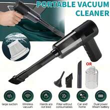 YAIUZGOO Car Vacuum Cleaner Cordless Cleaner Handheld Dust Blower Mini Vacuum Cleaner For Home And Car Use Super Strong Suction Can Be Used For Home Computers To Clean Car Interior Gaps 1800mAh - A - View 2